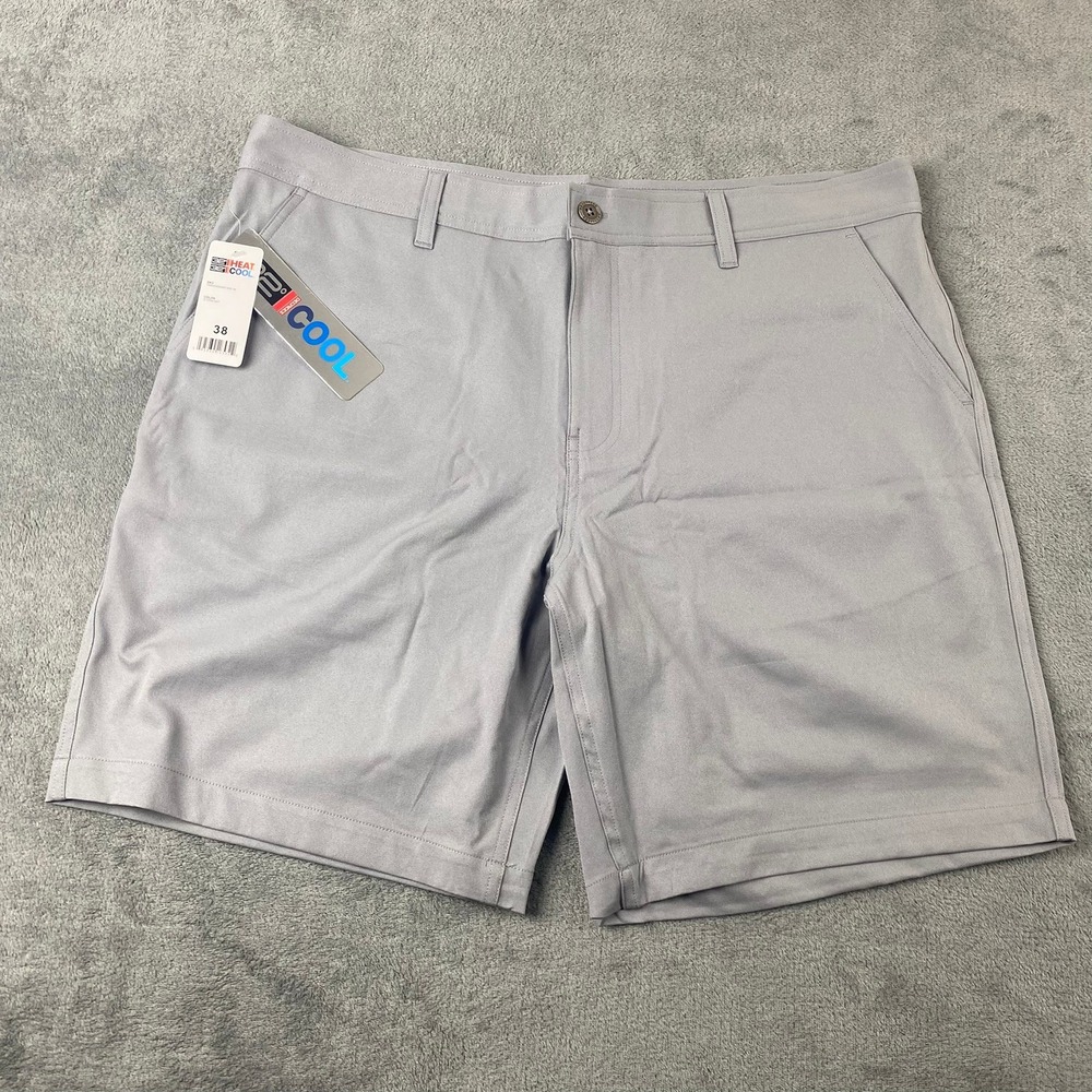 NWT 32‎ Degrees Mens 38 Performance Shorts Grey Stretch Cool Moisture Wicking